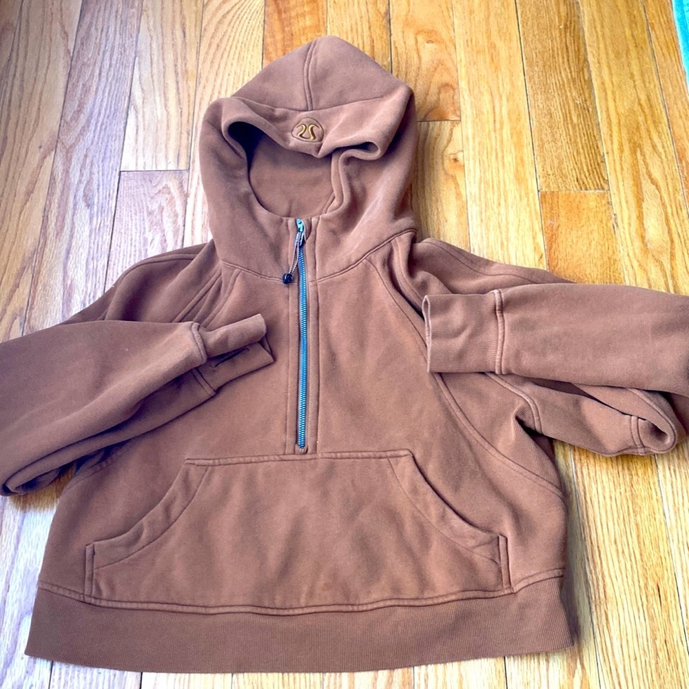 Lululemon oversized scuba cropped half zip hoodie